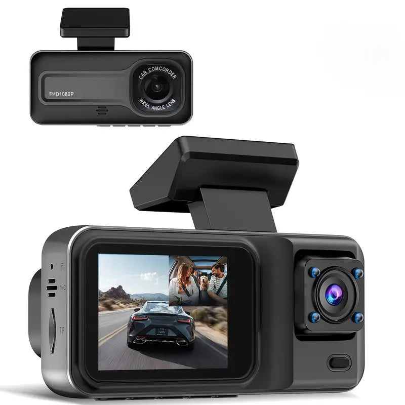 Car Dashcam with Dual Lens 1080P+720P HD