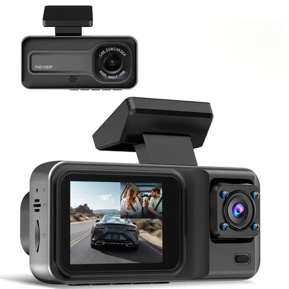 Car Dashcam with Dual Lens 1080P+720P HD